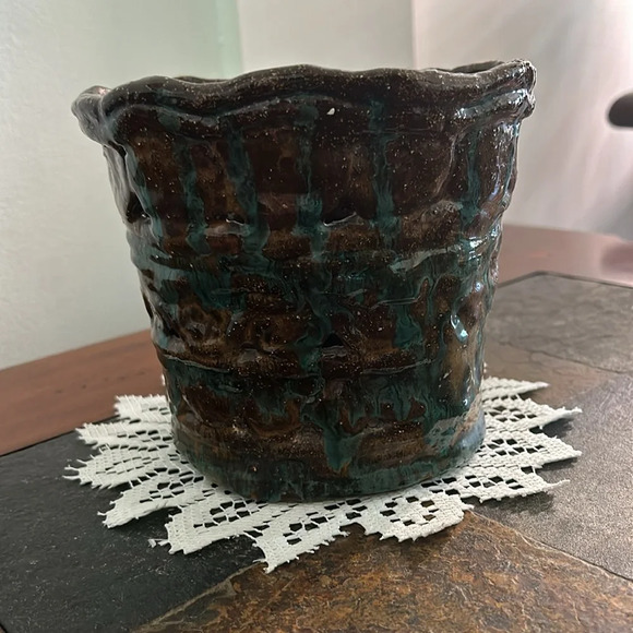 VTG Textured Ceramic Pottery Vase - Picture 3 of 6